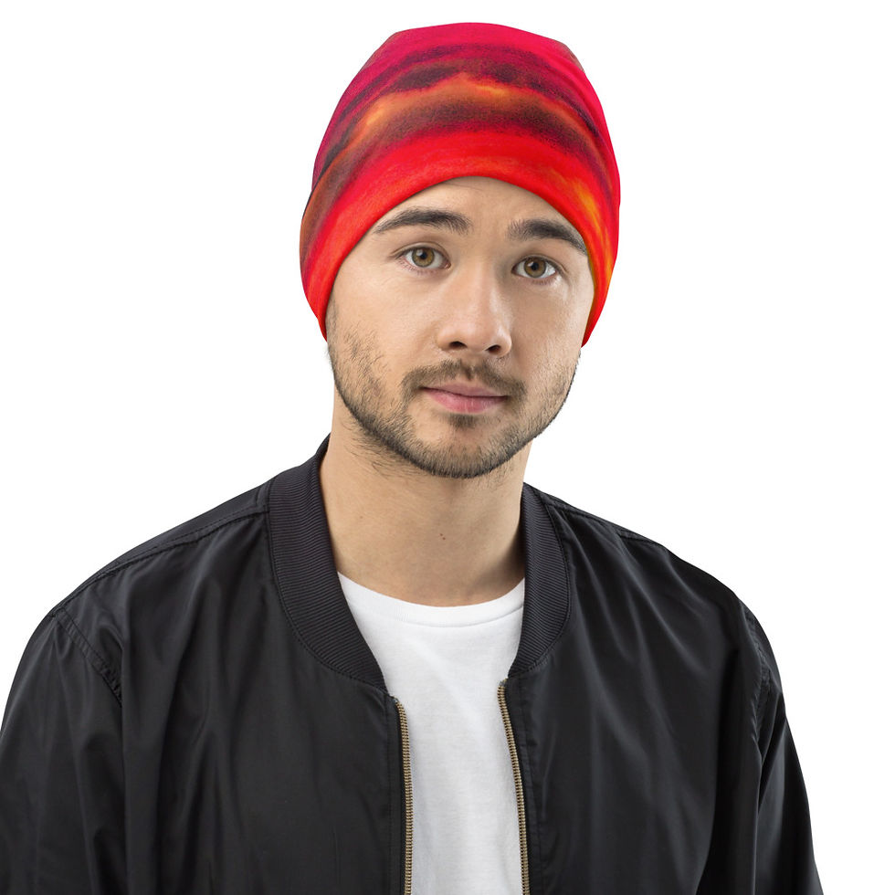 Sunsets360 Collection New River Heat Wave All-Over Print Beanie #2762