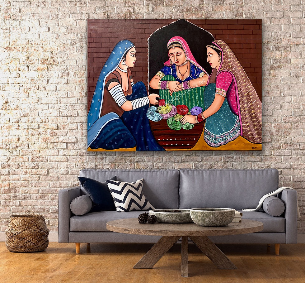 Thumbnail: Chhodiyan- bangels village life realistic folk art