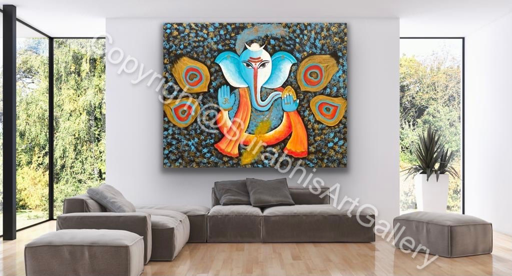 Lord Ganehsa handmade modern contemporary paintings