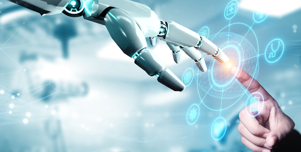 Roboter und Mensch arbeiten zusammen