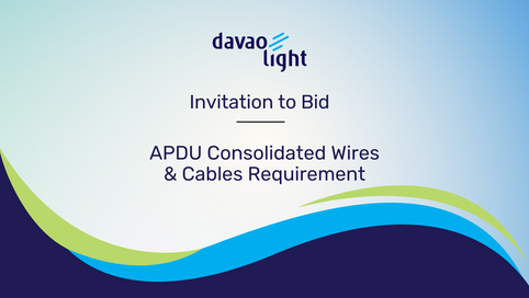 INVITATION TO BID: APDU Consolidated Wires & Cables Requirement