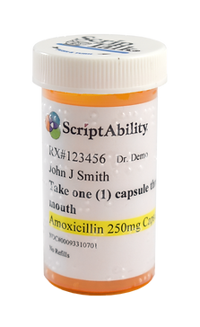 Photo of a BrailleRx medication bottle