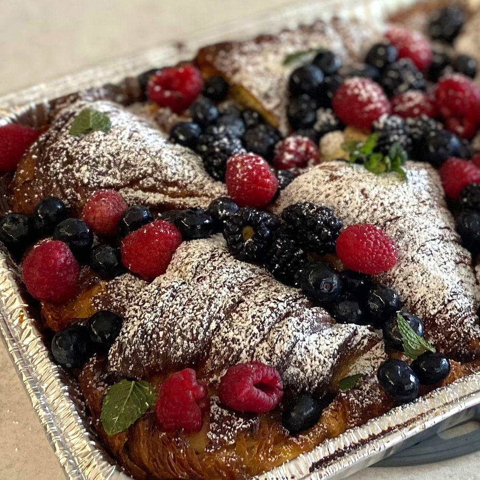 Croissant & Berry Breakfast Bread Pudding