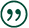 green quotations mark