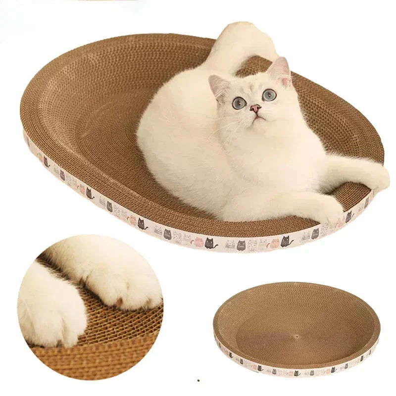 Corrugated Cat Scratching Post with Catnip Wear-resistant and Scratch-resistant