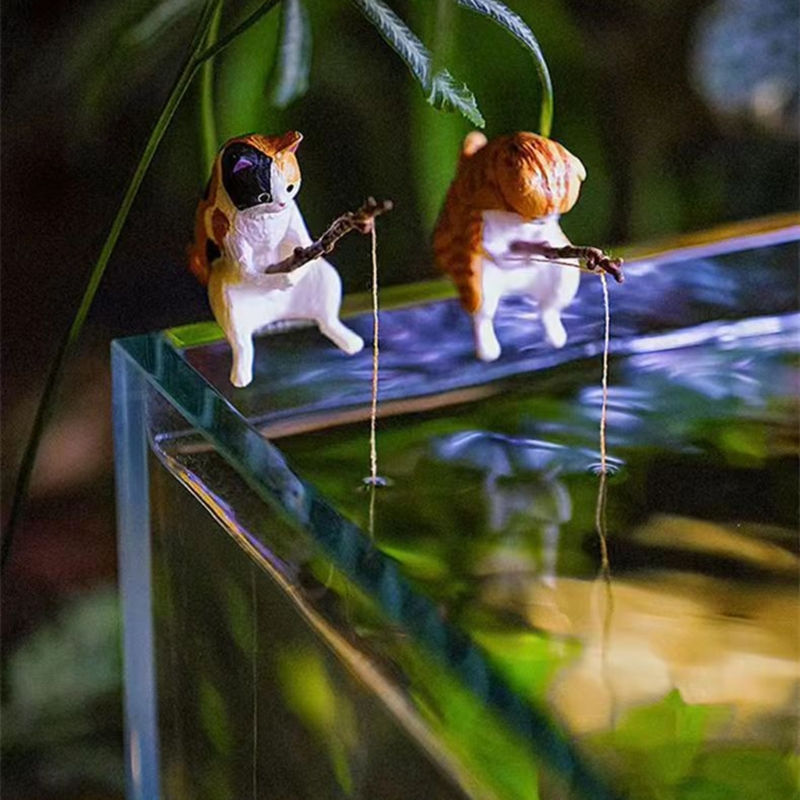Fish Landscaping Cartoon Fishing Ornaments Aquarium Accessories Household Suppli