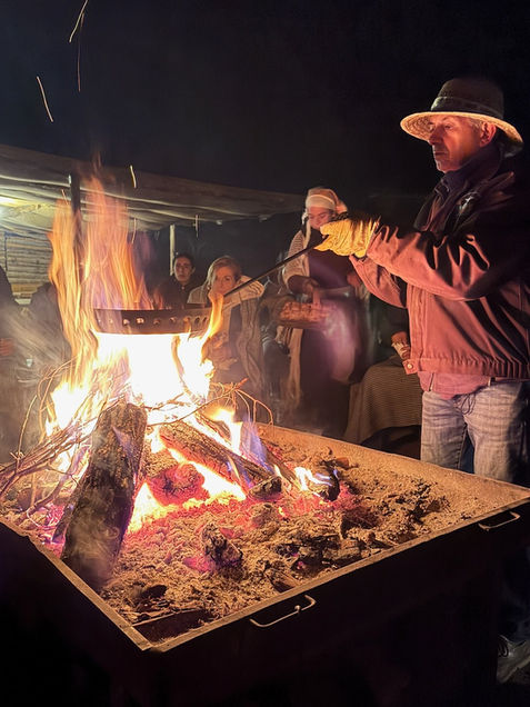 Chestnuts roasting on an open fire...