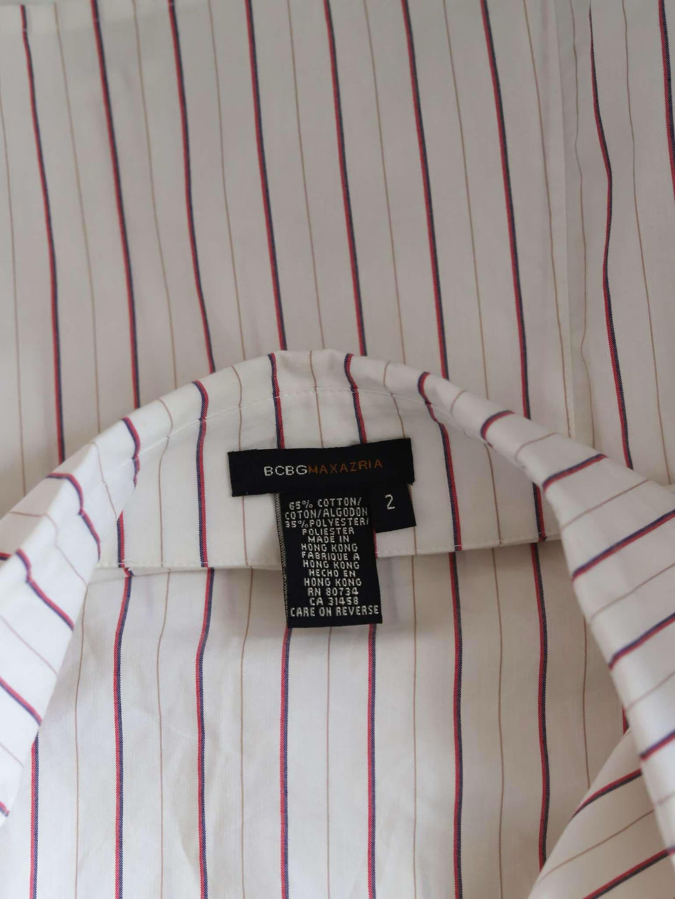 Thumbnail: B G M A X Z A R I A • White stripe longsleeve polo