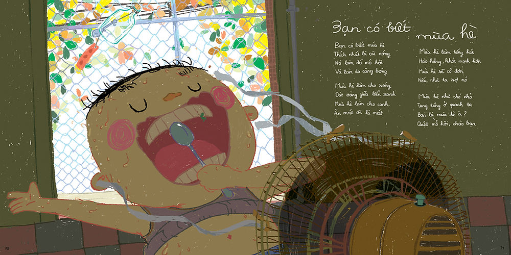 Into garden, to pick up sunbeams