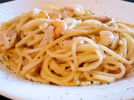 Espagueti en Salsa de Gambas / Camarones
