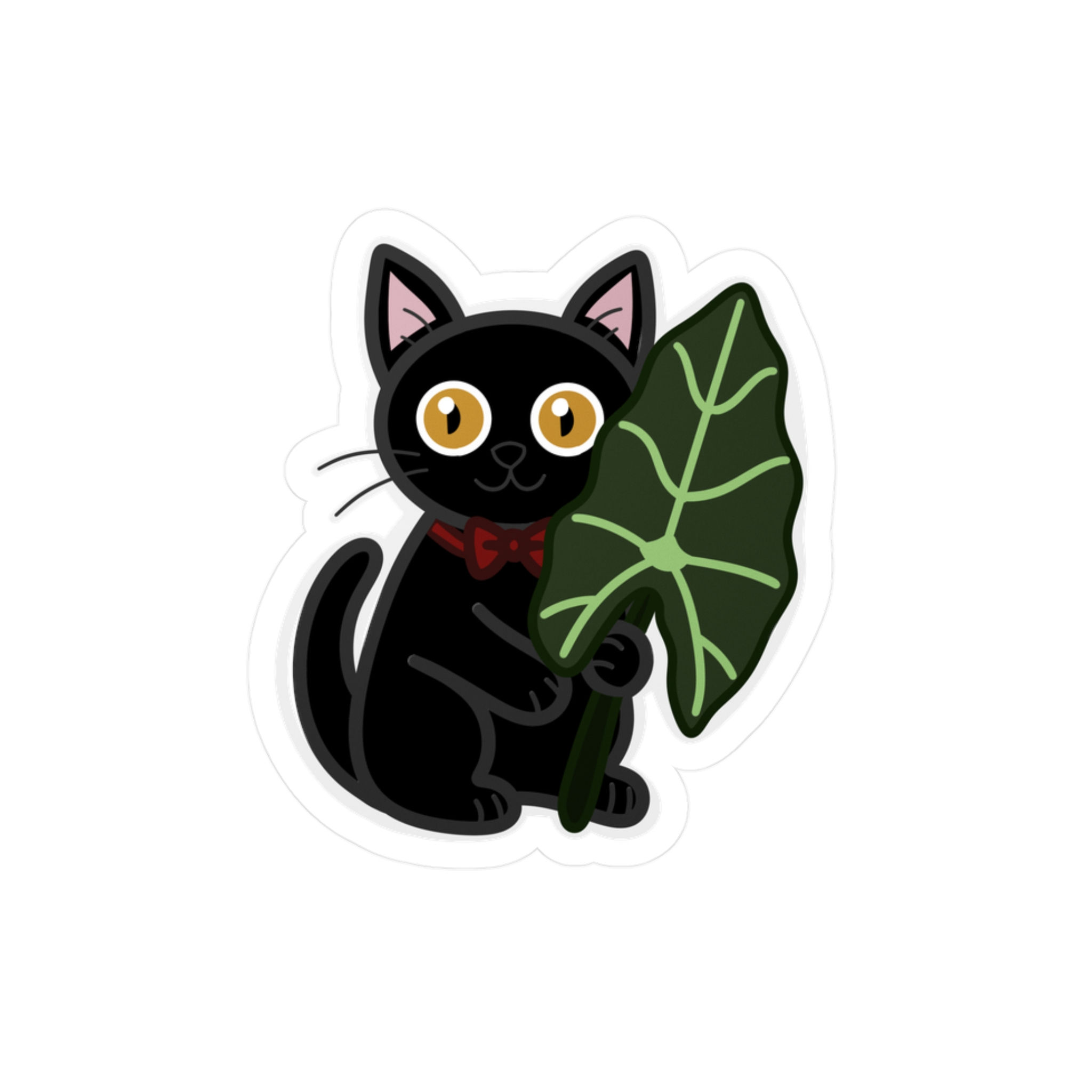 Louis the Cat - Kawaii Black Cat Vinyl Decal Sticker