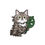 Thumbnail: Gandalf - Kawaii White and Gray Tabby Cat Vinyl Decal Sticker