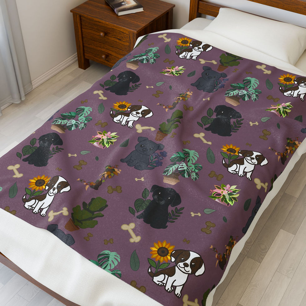 Thumbnail: Pullum Pups & Plants (The Uncommon Aroid Collaboration):  Plush Blanket