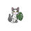 Thumbnail: Gunther - Kawaii White and Gray Tabby Cat Vinyl Decal Sticker