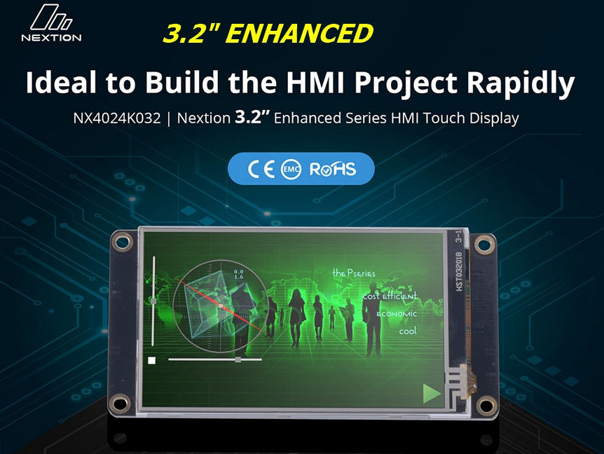 Thumbnail: NX4024K032 – Nextion 3.2” Enhanced Series HMI Touch Display