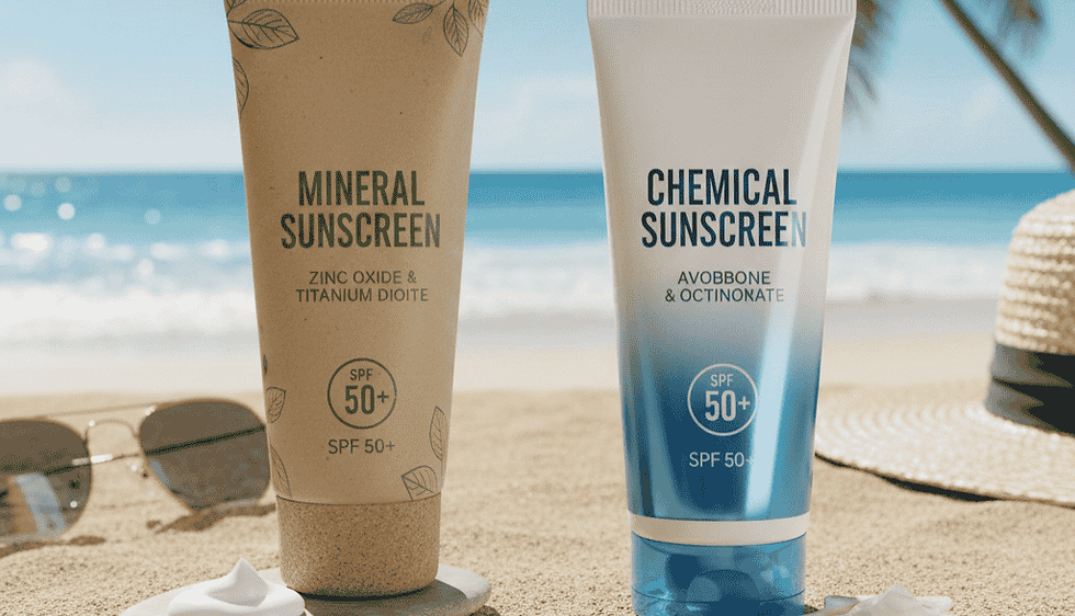Mineral Sunscreen and Chemical Sunscreen comparison