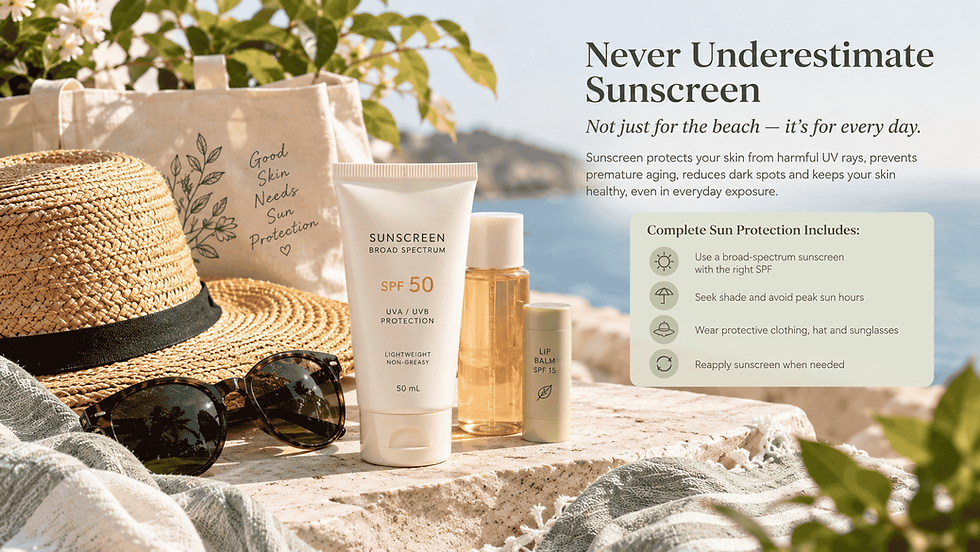 Sunscreen and everyday sun protection essentials for healthyskin