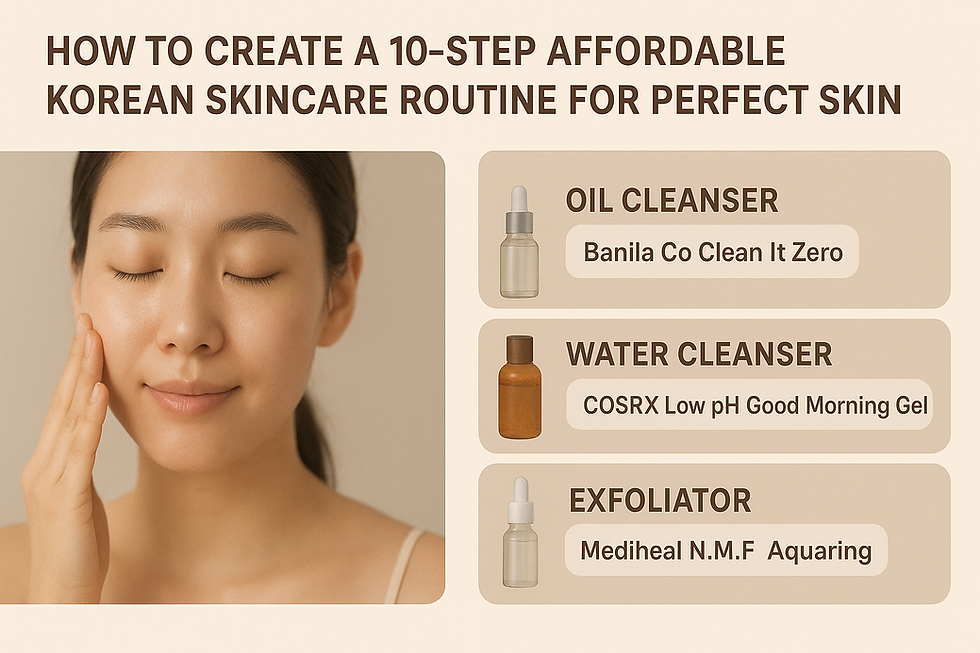 Budget-friendly 10 Step Korean Skincare Routine for Clear and Glowing Skin