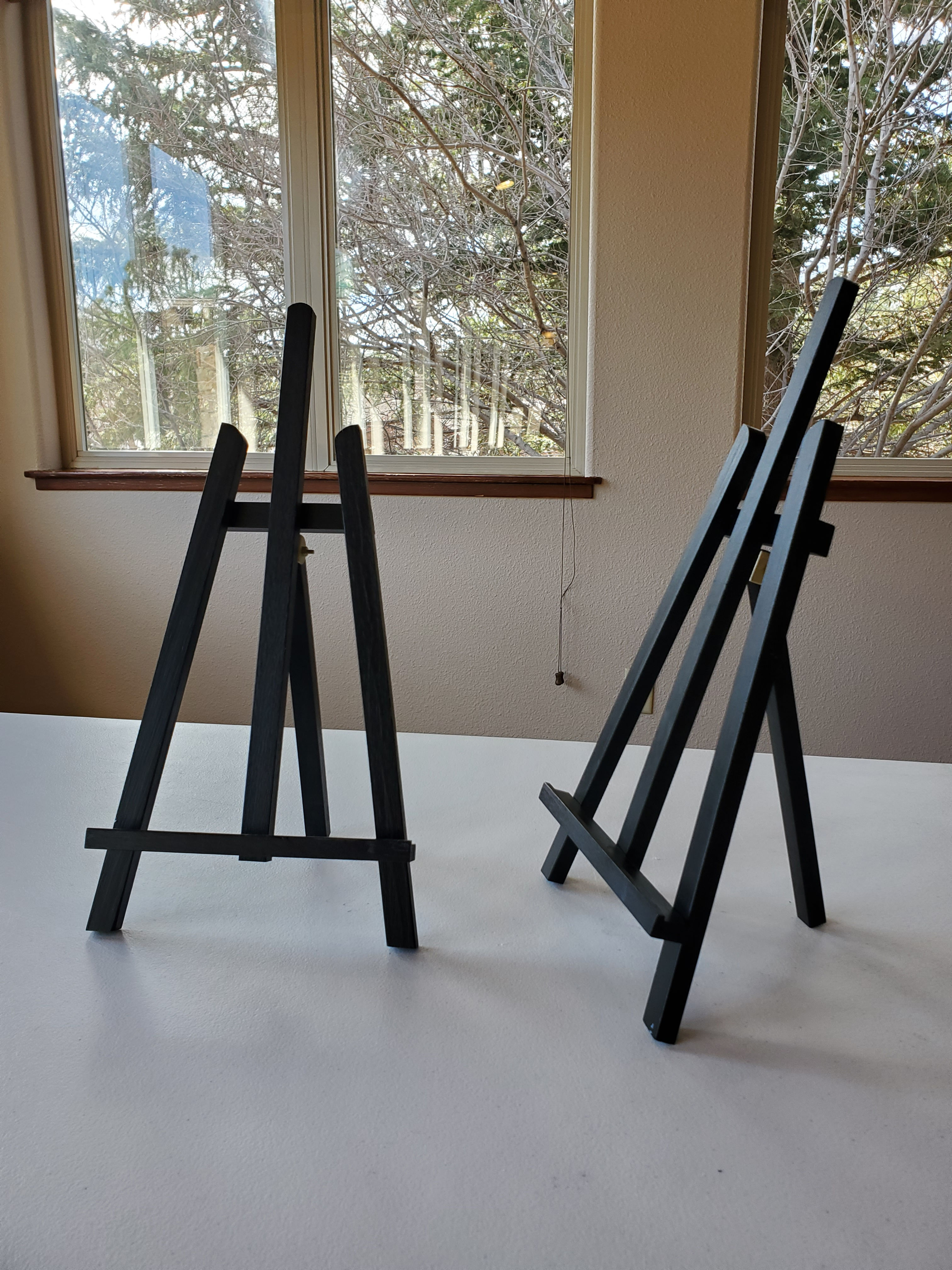 Black Wood Tabletop Easels