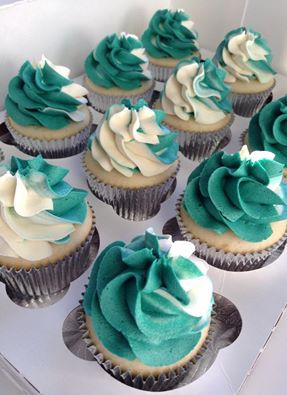 Teal & White Swirl
