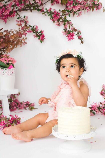 Cherry Blossom Smash Cake
