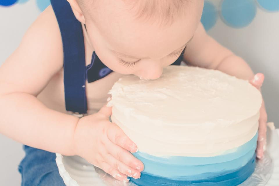 Blue Ombre Cake Smash Cake
