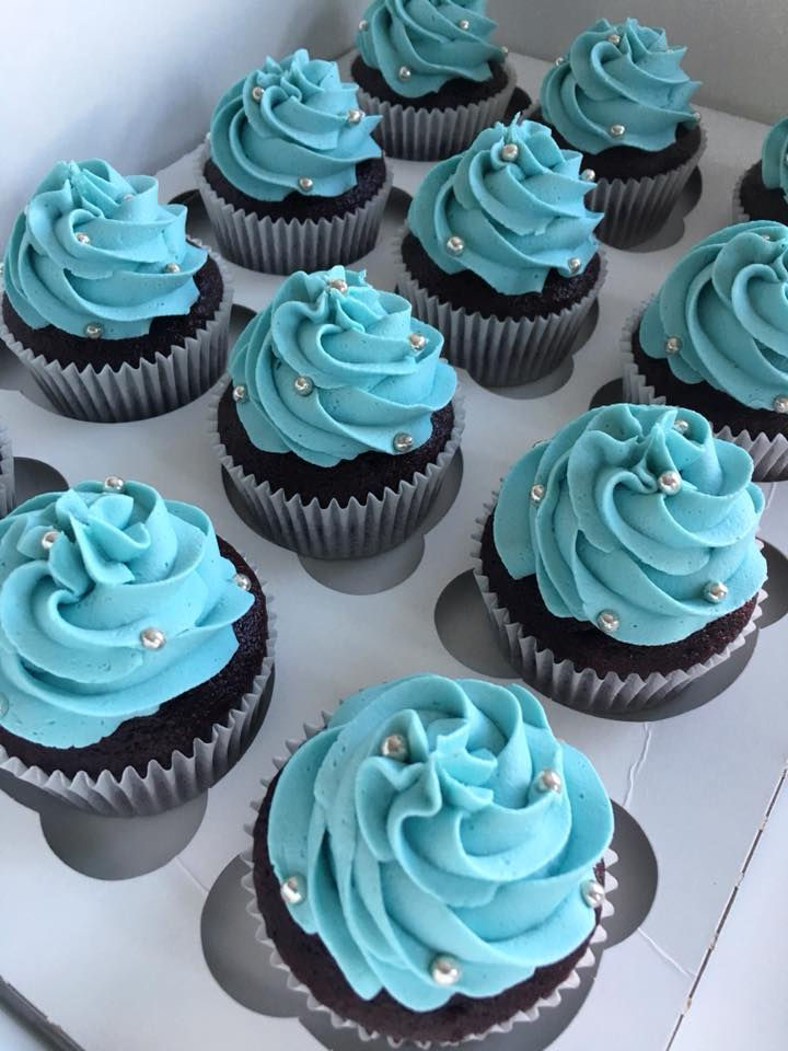 Blue Swirl Cupcakes