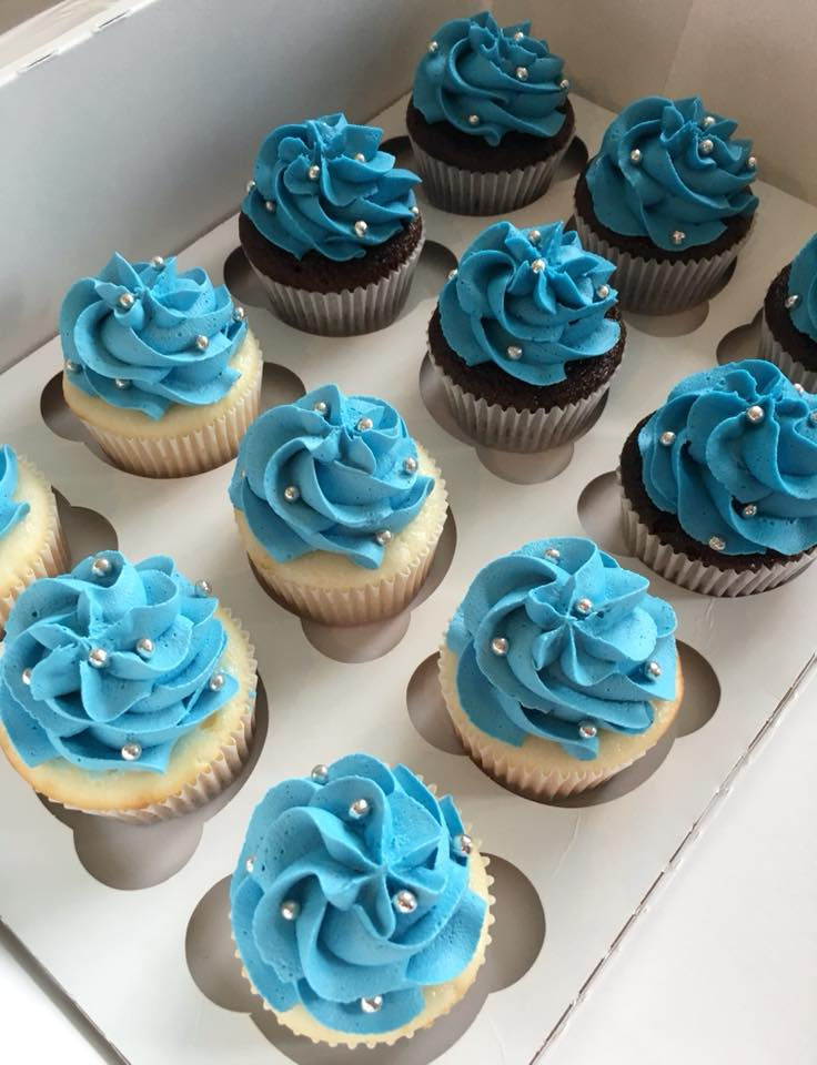 Blue Swirl Cupcakes