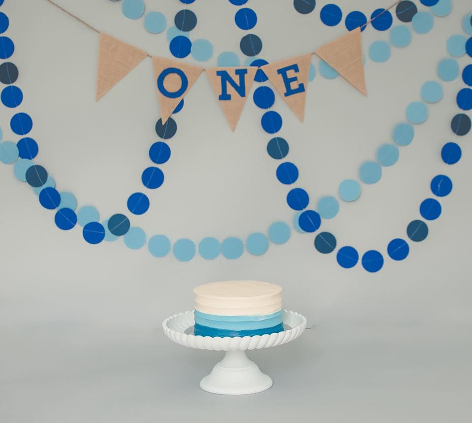 Blue Ombre Cake Smash Cake