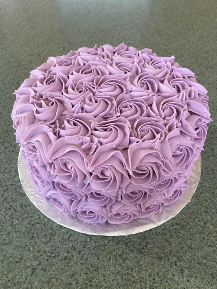 Lavender Rosette Cake
