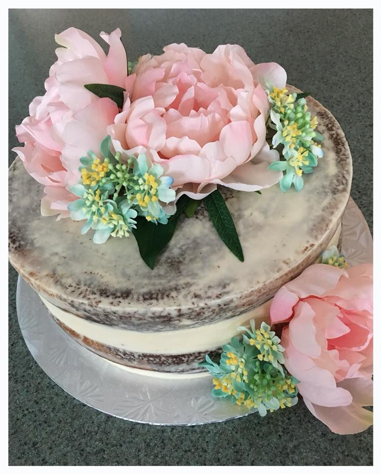 Naked Cake with Flowers
