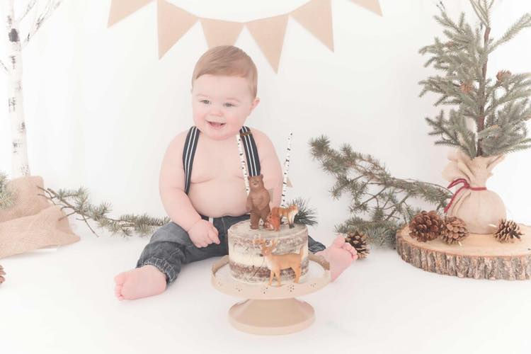 Woodland Themed Smash Cake