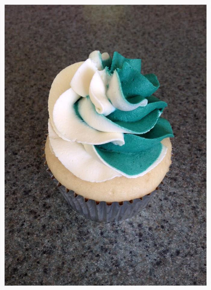 Teal & White Swirl