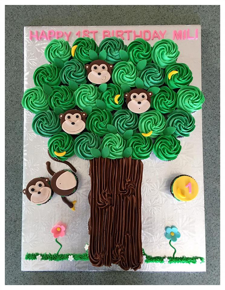 Little Monkey Cupcake Cake