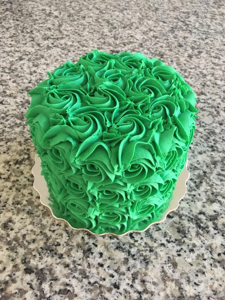 Green Rosette Cake