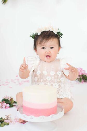 Pink Ombre Cake Smash Cake