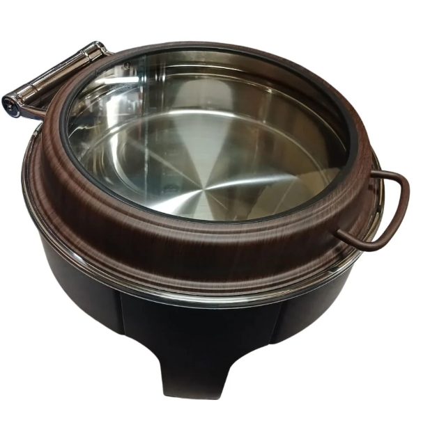 Chafing Dish – Flat Top Wood Look Brown