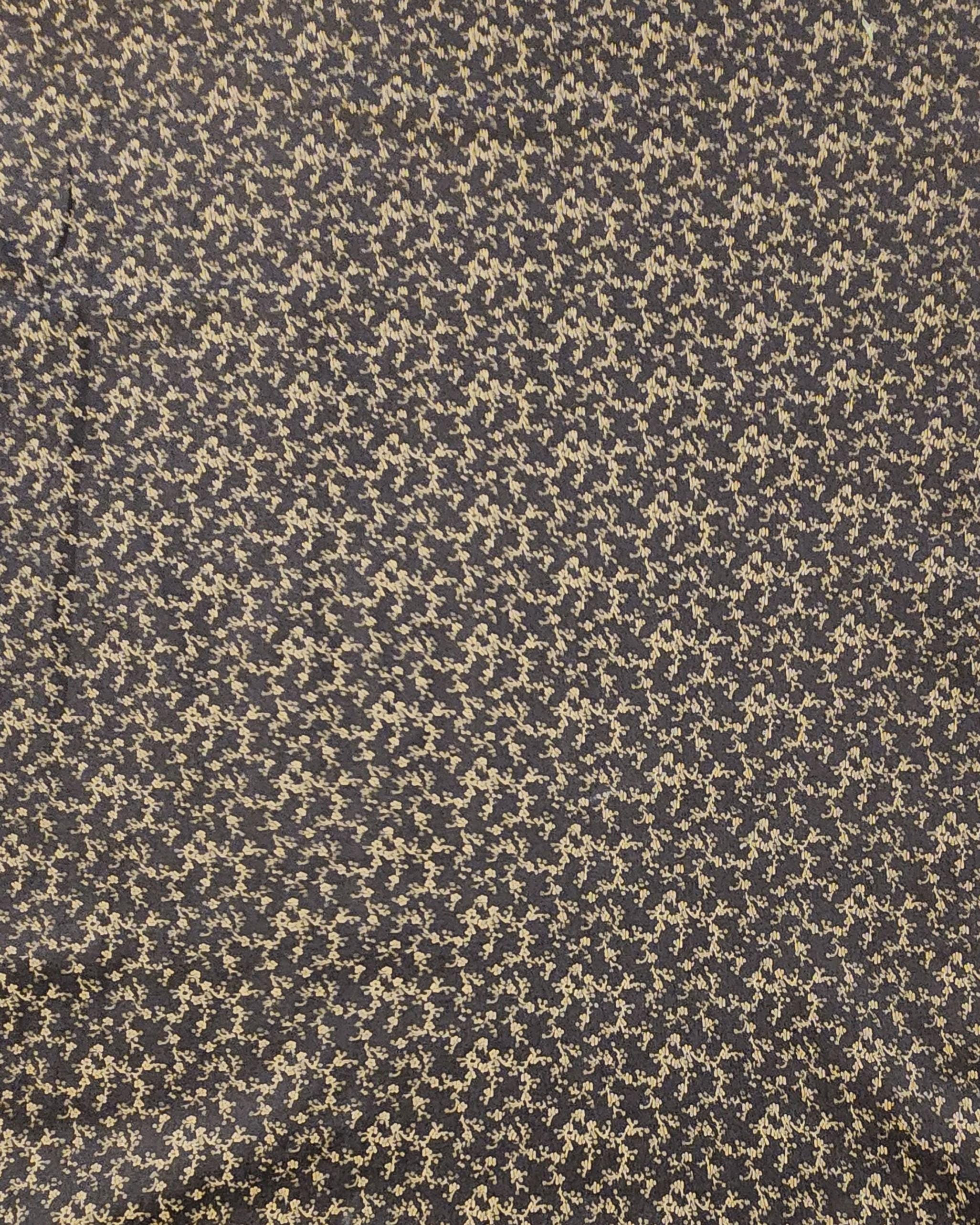 Black quilting fabric with petite flowers