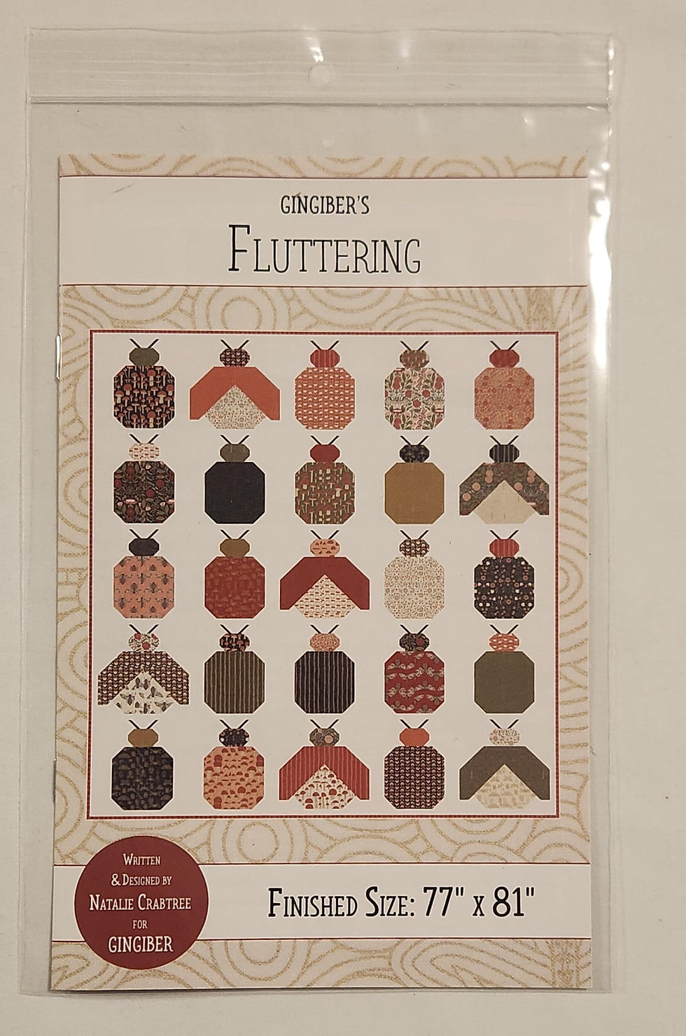 quilt pattern of cute little bugs