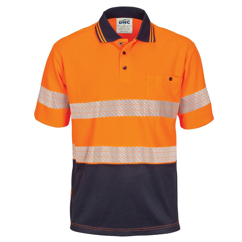 Thumbnail: DNC Hi Vis Segment Taped Short Sleeve Polo (3511)