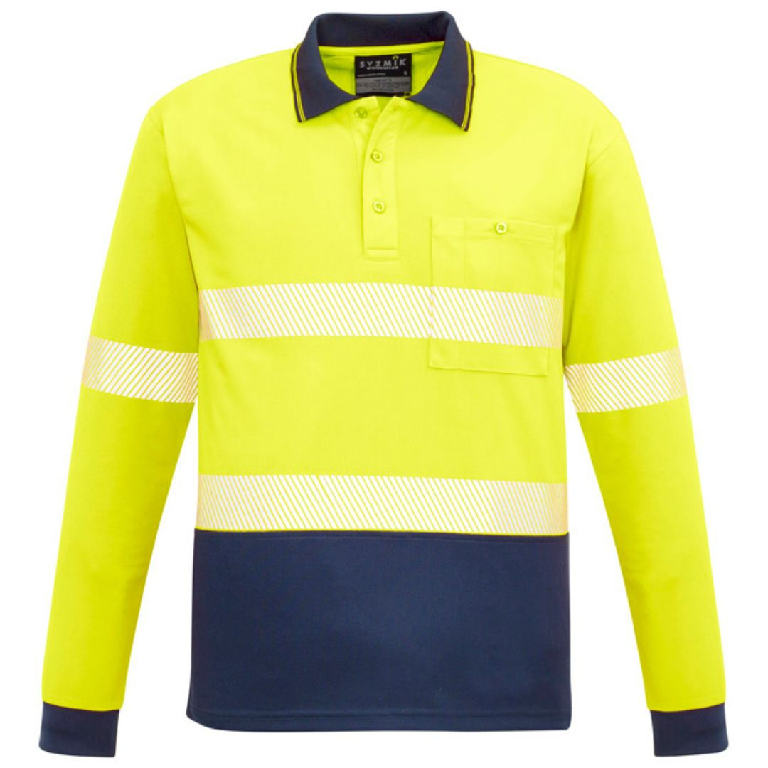 Syzmic Unisex HiVis Segmented Tape Long Sleeve Polo (ZH530)