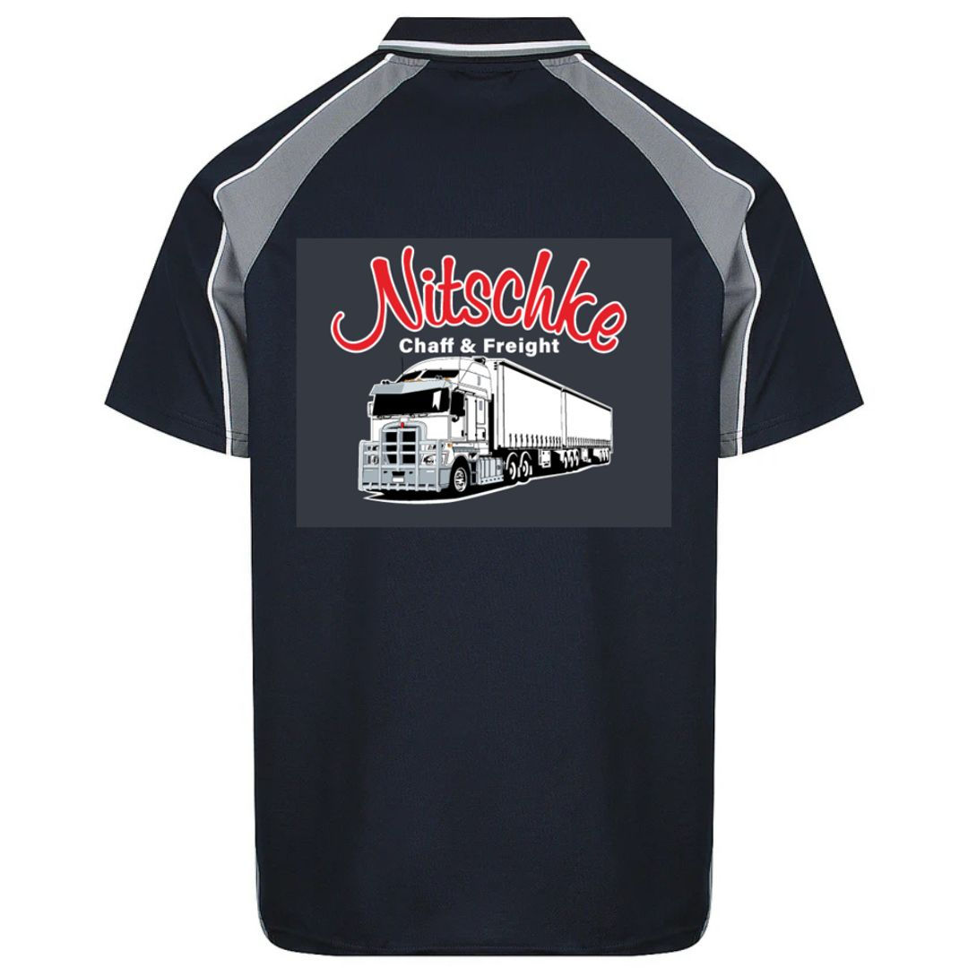 Men's Panorama Polo - Chest Logo AND Back Print (1309)