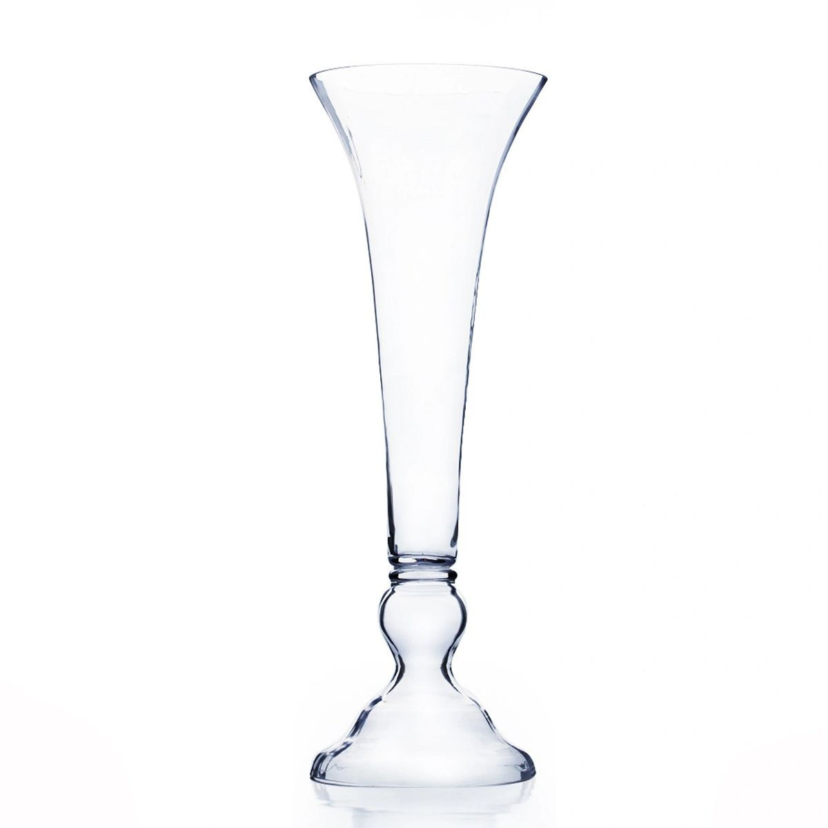 Clear Unique Trumpet Vase