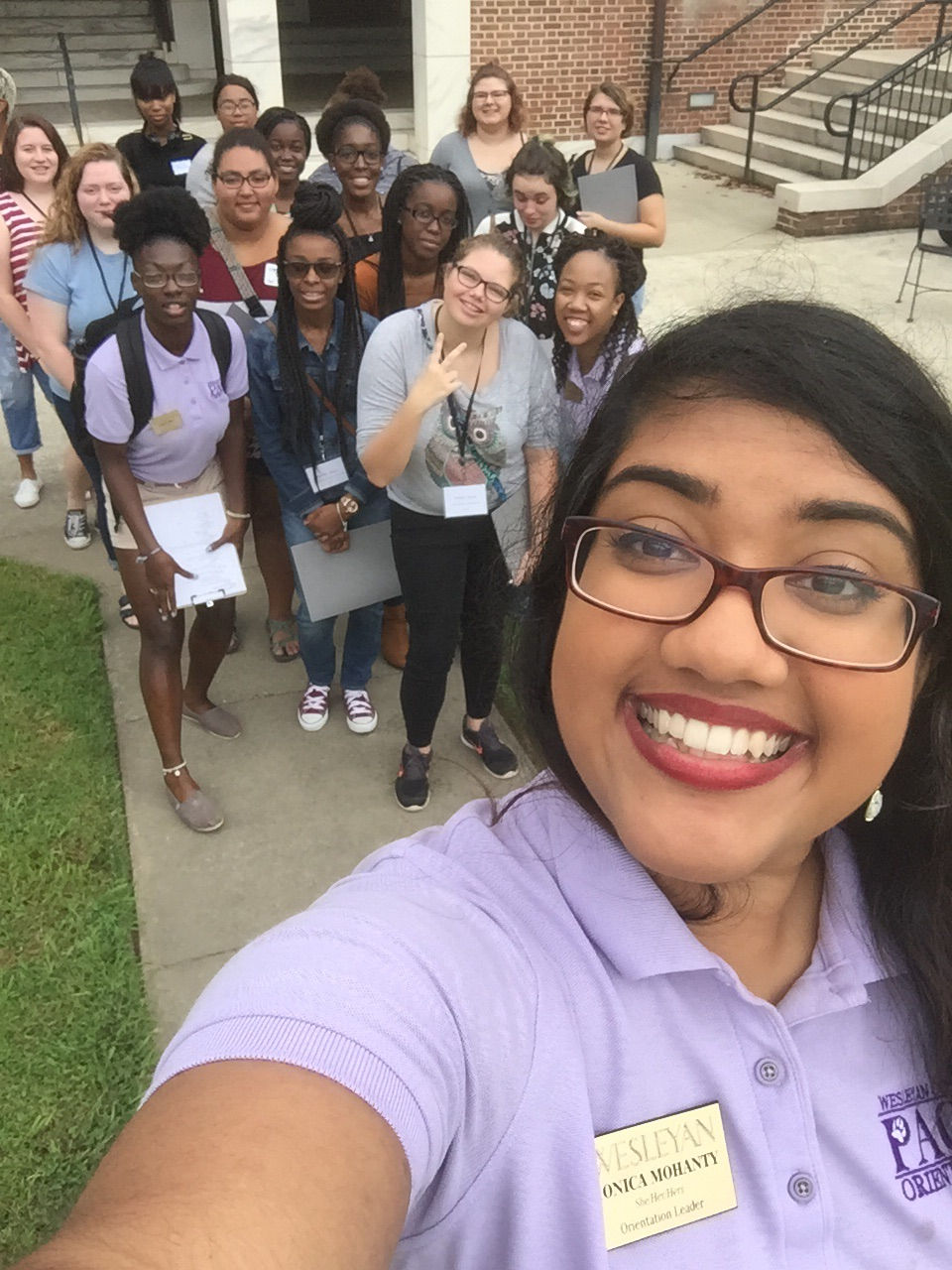 Wesleyan Student Showing Around Prospective Students