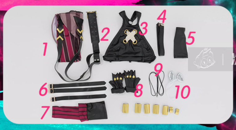 Thumbnail: LOL League of Legends - Jinx Cosplay Whole Costume with Wig