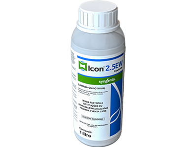 A Vetorial possui a solução certa para o controle de pragas com ICON 2,5 EW é um inseticida piretróide com formulação emulsão aquosa, baixo nível de irritabilidade, destinado principalmente ao controle do Aedes aegypti diluído em água e aplicação em equipamento gerador de aerosol (UBV). Inseticida eficaz contra formigas, pulgas, baratas, mosquitos, besouros e moscas.