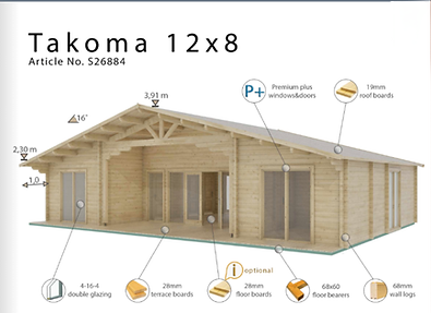 3D wooden house model