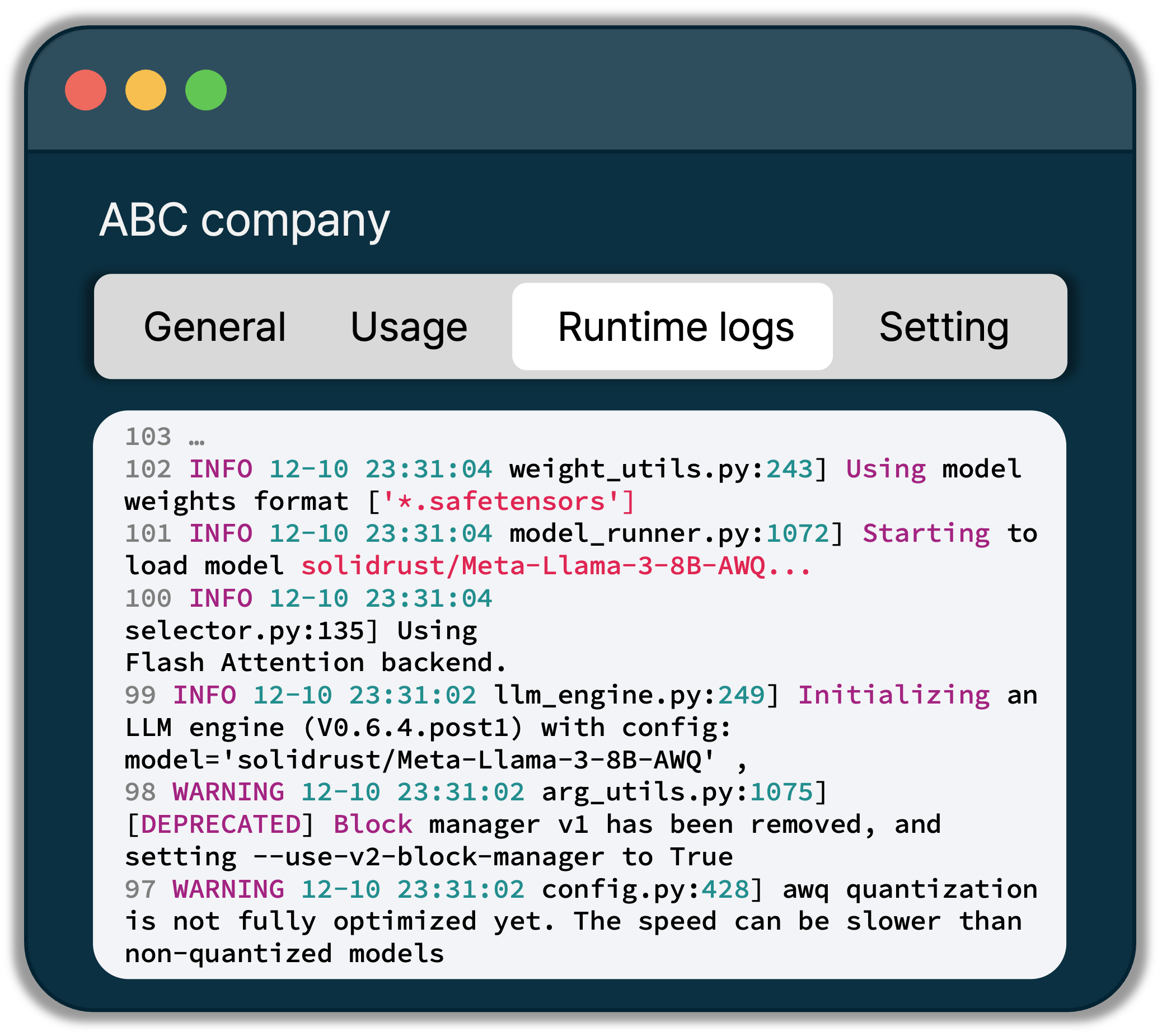 Air cloud log