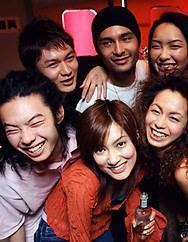 Festejando com amigos