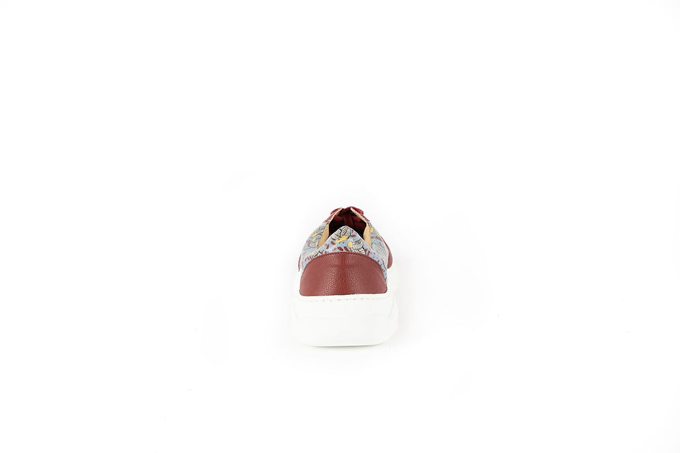 Miniature : Sneakers MAHOUNA femmes en cuir de pomme bourgogne